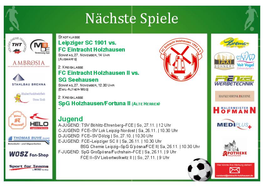 VORSCHAU | 26. & 27. November